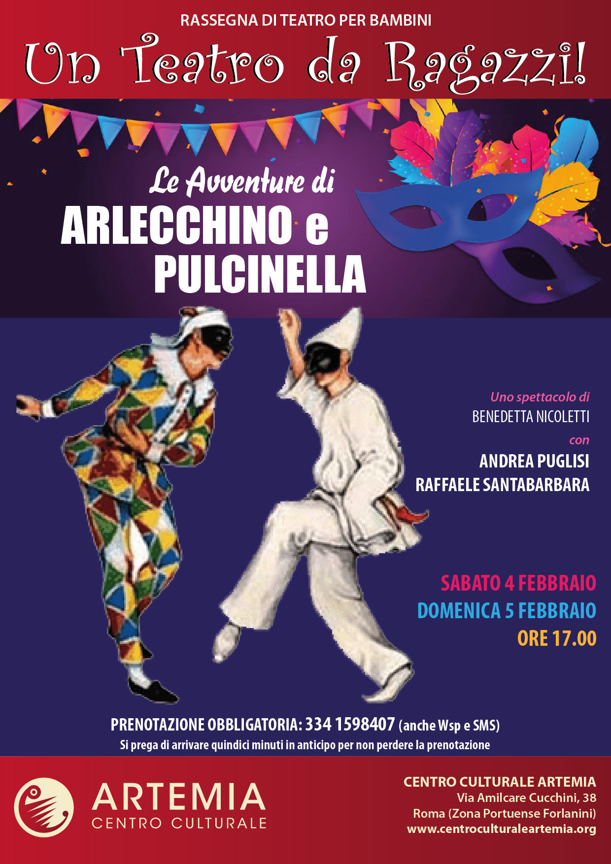 Le Avventure di Arlecchino e Pulcinella – Rassegna “Un Teatro da Ragazzi”