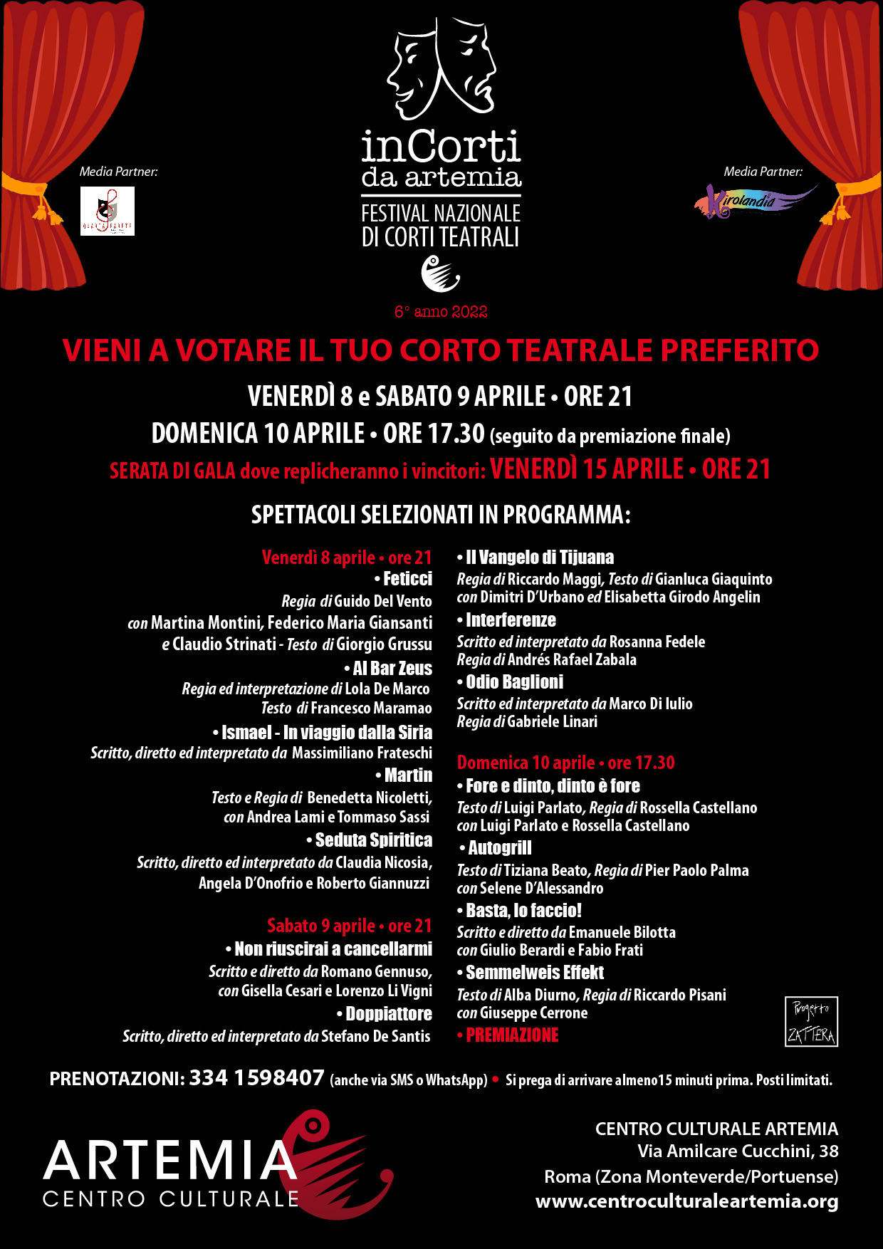 InCorti da Artemia – Festival Nazionale di Corti teatrali – 6° anno