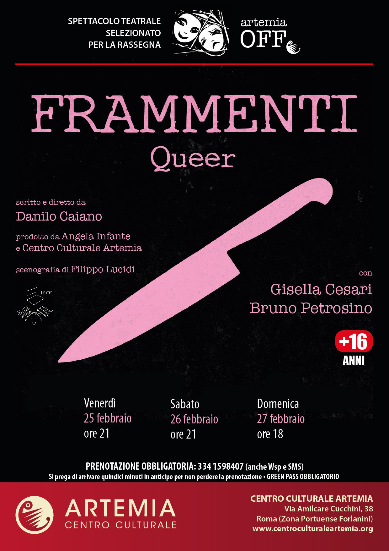 Frammenti Queer – Spettacolo selezionato per la Rassegna “ArtemiaOFF”