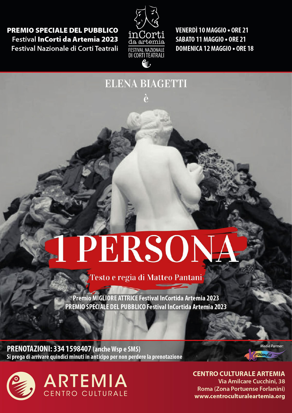 1 Persona – Premio Speciale del Pubblico “InCorti da Artemia” 7° edizione 2023